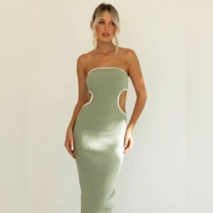 Peppermayo | Sunrise cove maxi dress | basil green
